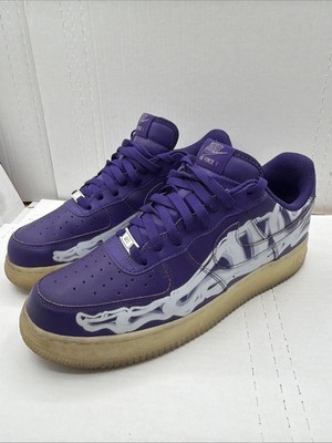 Nike Air Force '07 Skeleton Purple Halloween  CU8067- 500 Men's Size 12