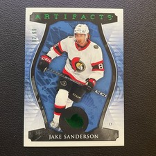 2023-24 UD - Artifacts - Base Jake Sanderson 79 Emerald 87/99