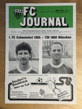 1. FC Schweinfurt 05 gg 1860 München Stadionheft 4. März 1989 Bayernliga 