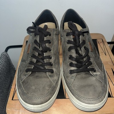 ECCO Men s Wild Dove Olive/Grey leather sneaker/boat shoe