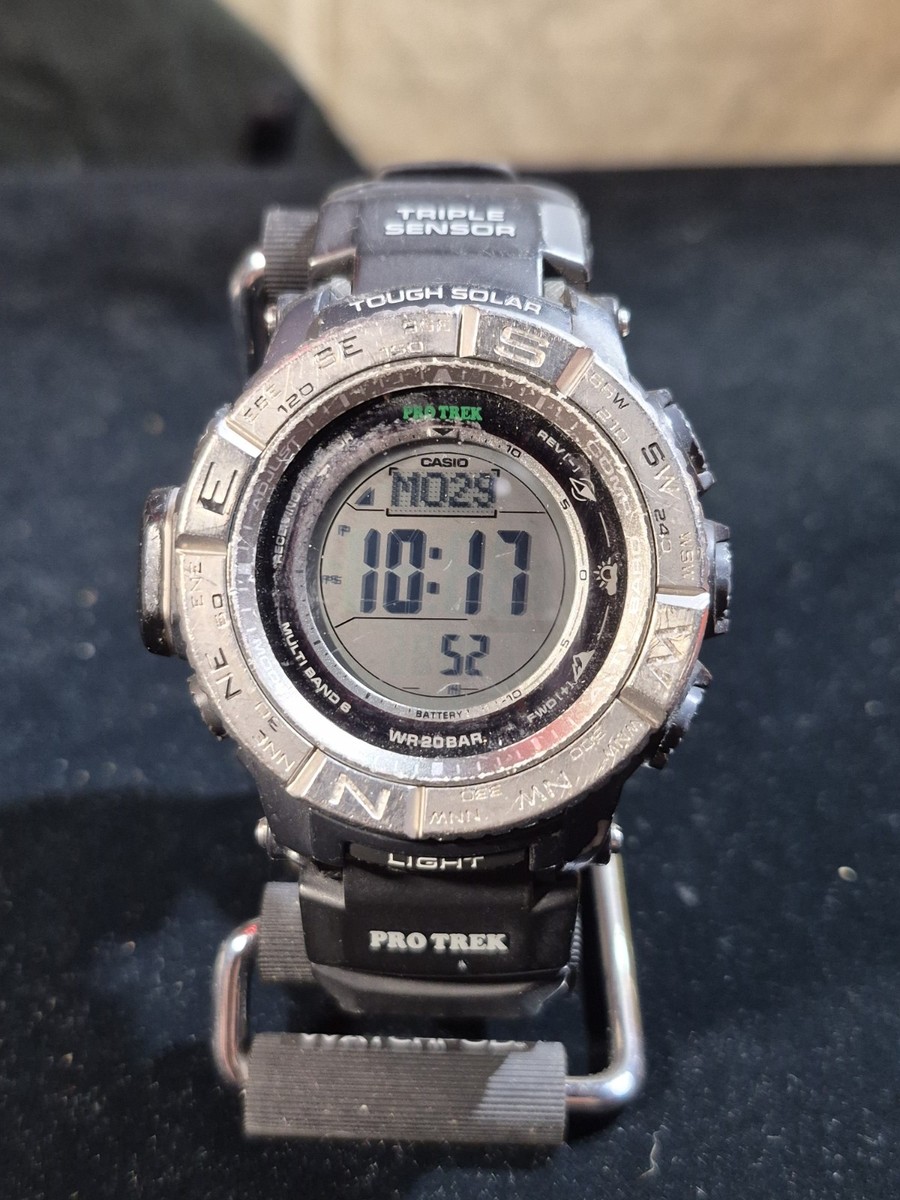 Casio Pro Trek Men's Watch PRW-3500 Solar Triple Sensor Digital