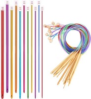 23 StüCk Tunesische HäKelnadel Set, Enthalten 2–10 Mm Holz- Und Alu
