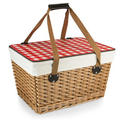 Picnic Time Canasta Grande Wicker Picnic Basket Classic Large Wicker Basket For