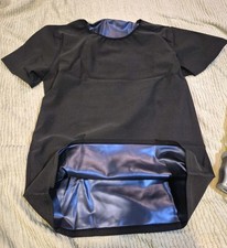 Men  s Sauna Sweat Shirt Black Small   Short Sleeve Workout Fitness Top   NEW