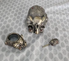 Vintage Bombay Company Jeweled Elephant set 3 nested together - excellent shape