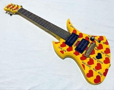 Electric Guitar Burny YH-JR Hide Model Yellow Heart Jr. w/ Built