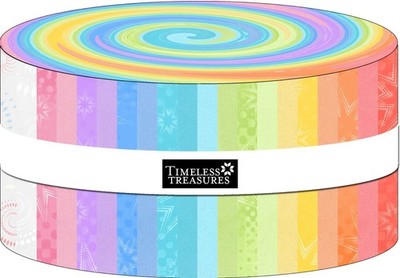 Timeless Treasures - COLORSTOCK PASTEL - (40) 2.5'' Cotton Fabric Strips