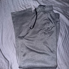 Nike Men s Gray Sweatpants Size S Fleece Cotton Drawstring Elastic Waist