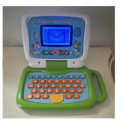 LeapFrog 2-in-1 LeapTop Touch Learning System Green/Blue for Ages 2-4, 4-7