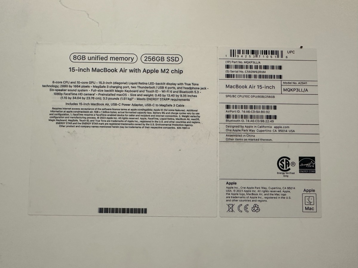 Apple MacBook Air 15