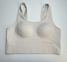 Sujetador deportivo Victoria’s Secret VS ROSA moldeador Top deportivo crema forrado XL usado en excelente estado