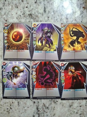 Bakugan VR ARENA #1 #3 #4 #9 #10 #12 Metal Card Lot Of 6 IMPRINTED Rare