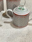 Taste Setter NOEL Holly Red Green VTG Christmas Tea Set Mugs Teapot Vintage — photo 4