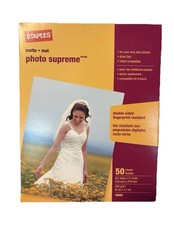Staples Photo Supreme Matte Double-Sided Photo Paper 8.5x11 50ct 230gsm Inkjet