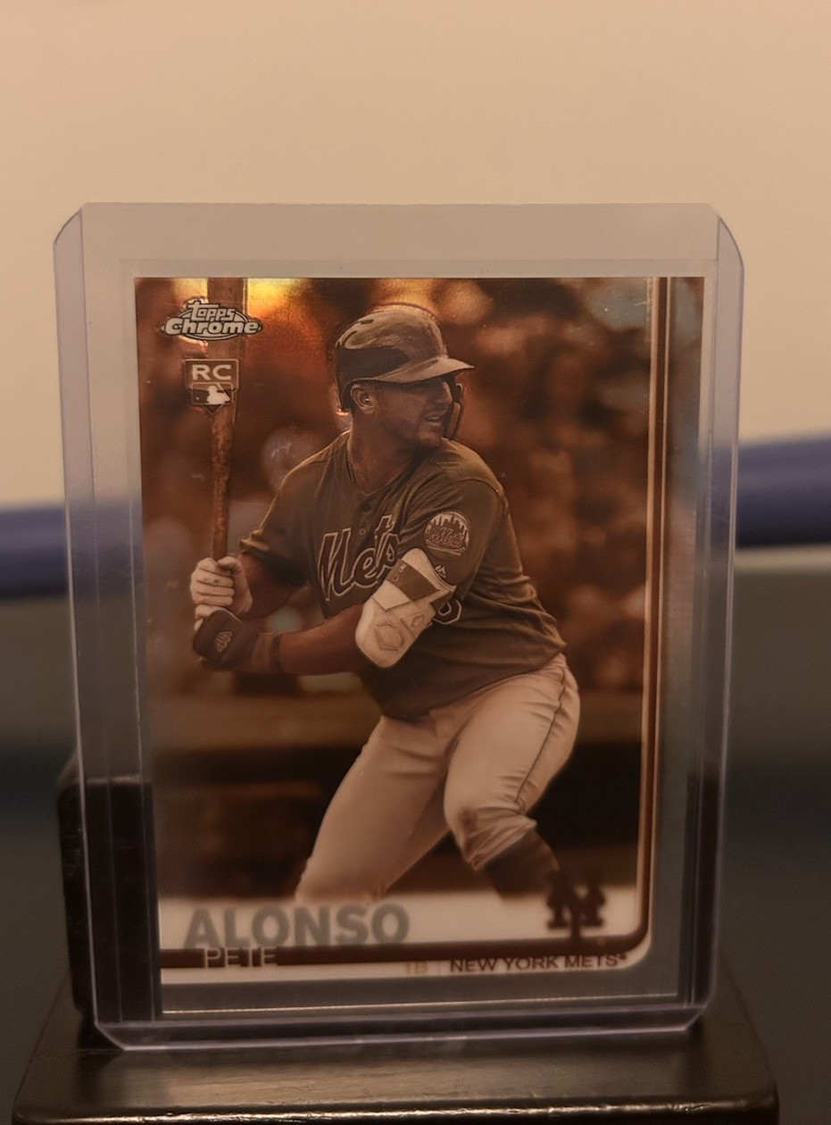 2019 Topps Chrome Sepia Refractor Pete Alonso Rookie #204 New York Mets