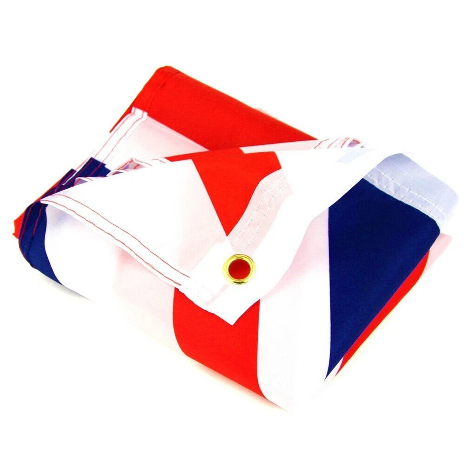 Union Jack Flag Brass Eyelets Double Stitched Edge UK Great Britain Sport 3X2FT - Foto 11