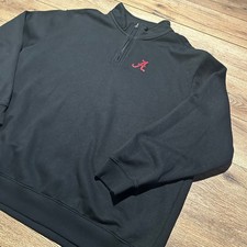 Antigua Black Alabama Crimson Tide 1/4 Zip Pullover Mens 2XL