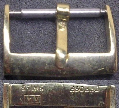 Hebilla vintage de 1950 16 mm para Patek Philippe - Vacheron Constantin amarillo GP