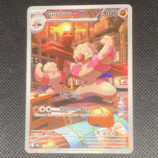 Pokémon TCG Gurdurr Illustration Rare Full Art Holo 100HP 126/086 Sv: Black Bolt on eBay