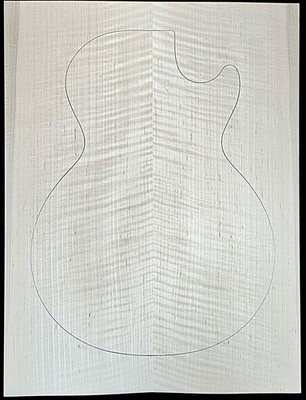 Figured 2A Curly Maple Droptop Glued Guitar Top