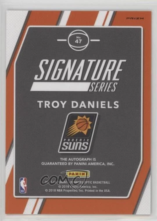 2017-18 Panini Donruss Optic Signature Series Purple Prizm Troy Daniels #47 Auto - Image 2 of 2