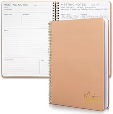 Beautiful Meeting Notebook for Work Organization - Easily Take Notes and Keep 