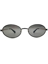Max  Co MO0093 01A Sunglasses Oval Black Gold Metal 50/18/140 Gray Lens NEW