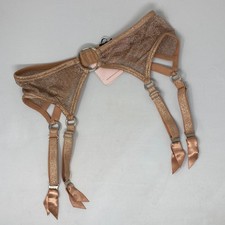 Agent Provocateur Phoebe Rose Gold Suspender AP4 Large NWT DEFECT 