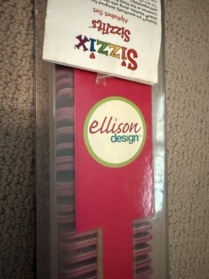 Sizzix Sizzlits Alphabet Set 35 Dies in case   Curlie Girlie & Numbers