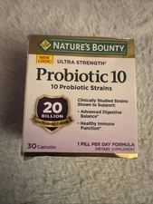 Natures Bounty Probiotic 10 Ultra Strength 30 Capsules Exp 01/2026