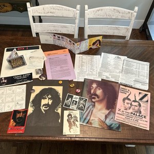 a MOTHER-lode of Zappa goodies: art, photo, pins, UMRK postcards, promos, & more