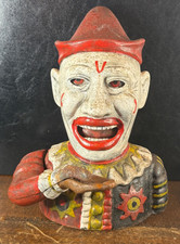 Vintage Humpty Dumpty Bank Cast iron Bank Working Look at Base images Money Box