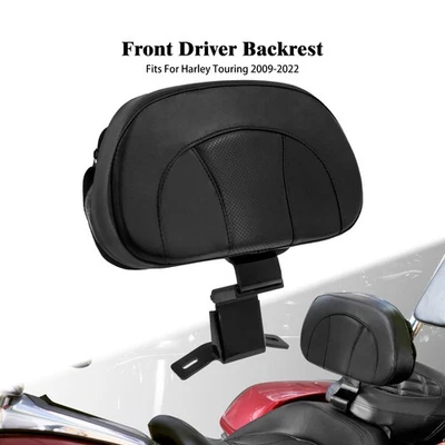 Motorrad Fahrer Schwarz Vorder Rückenlehne Montage Für Harley Touring 2009-2023 - Bild 1 von 4
