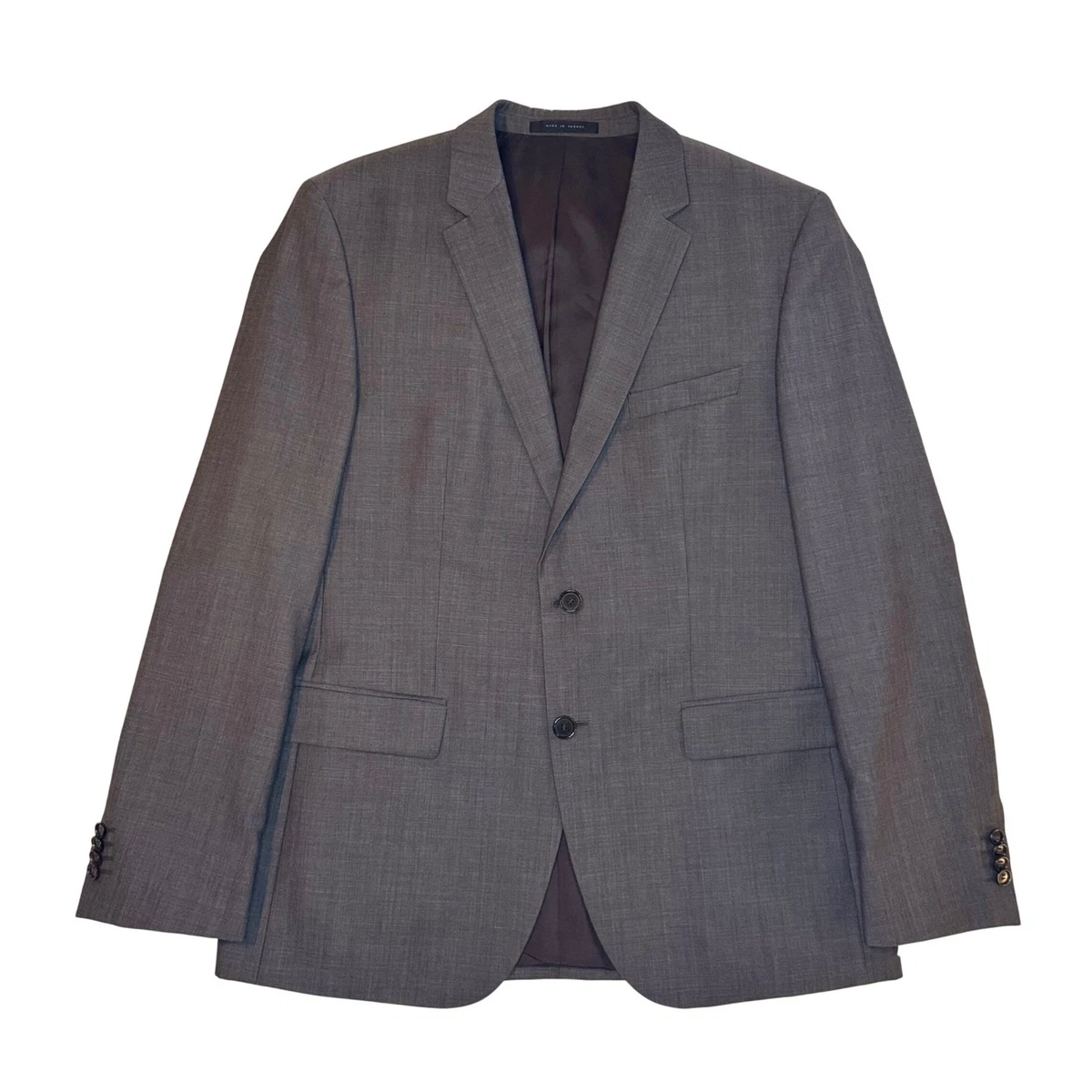 Blazer Homme Hugo Boss Menvin3 En Laine Gris à Carreaux - Taille 46R US (56 IT), Neuf Avec étiquette
