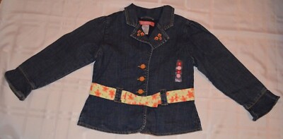 Gymboree WILDFLOWER FIELDS Denim Blue Blazer Jacket NWT 6 7 8 | eBay