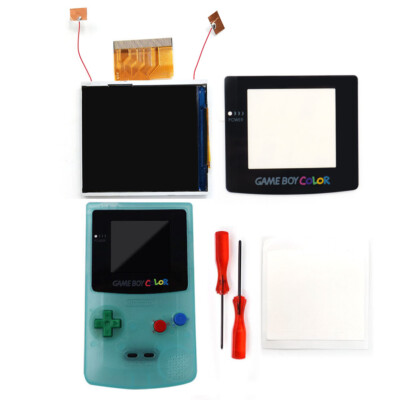 Drop In 2.45'' GBC IPS Backlight LCD Screen Kit NO SOLDER For Gameboy Color