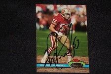 BILL ROMANOWSKI 1991 STADIUM CLUB SIGNED AUTOGRAPHED CARD #394 49ERS