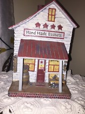 The Country House Rustic HANDMADE QUILTS Barn Store LIGHTED HOUSE Primitive
