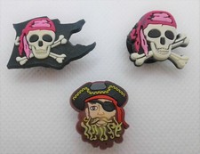 Shoe Dads Shoe Charms: PINK PIRATE - 3 PIECE SET - NEW