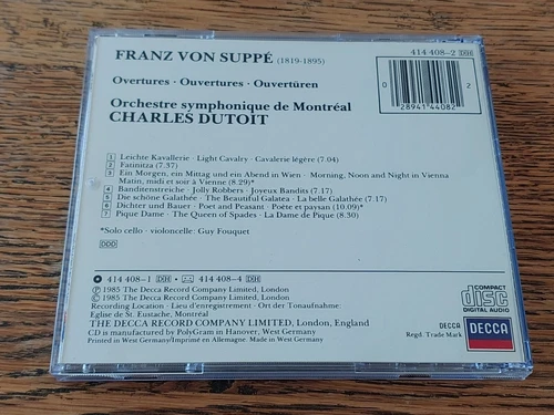 Charles Dutoit Orchestre Symphonique de Montreal Suppe Overtures CD VGC - Picture 3 of 4