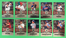 2009 UPPER DECK ICONS BASEBALL INSERT LOT (41) /999 GLAVINE, THOME, WEBB