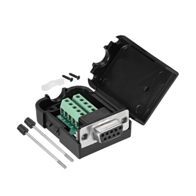 D-sub DB9 Breakout Board Connector with Case Female RS232 Serial Port Solderless