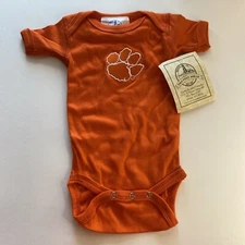 Clemson University Tiger Paw Newborn One Piece Two Feet Ahead Atlanta Hosiery Co