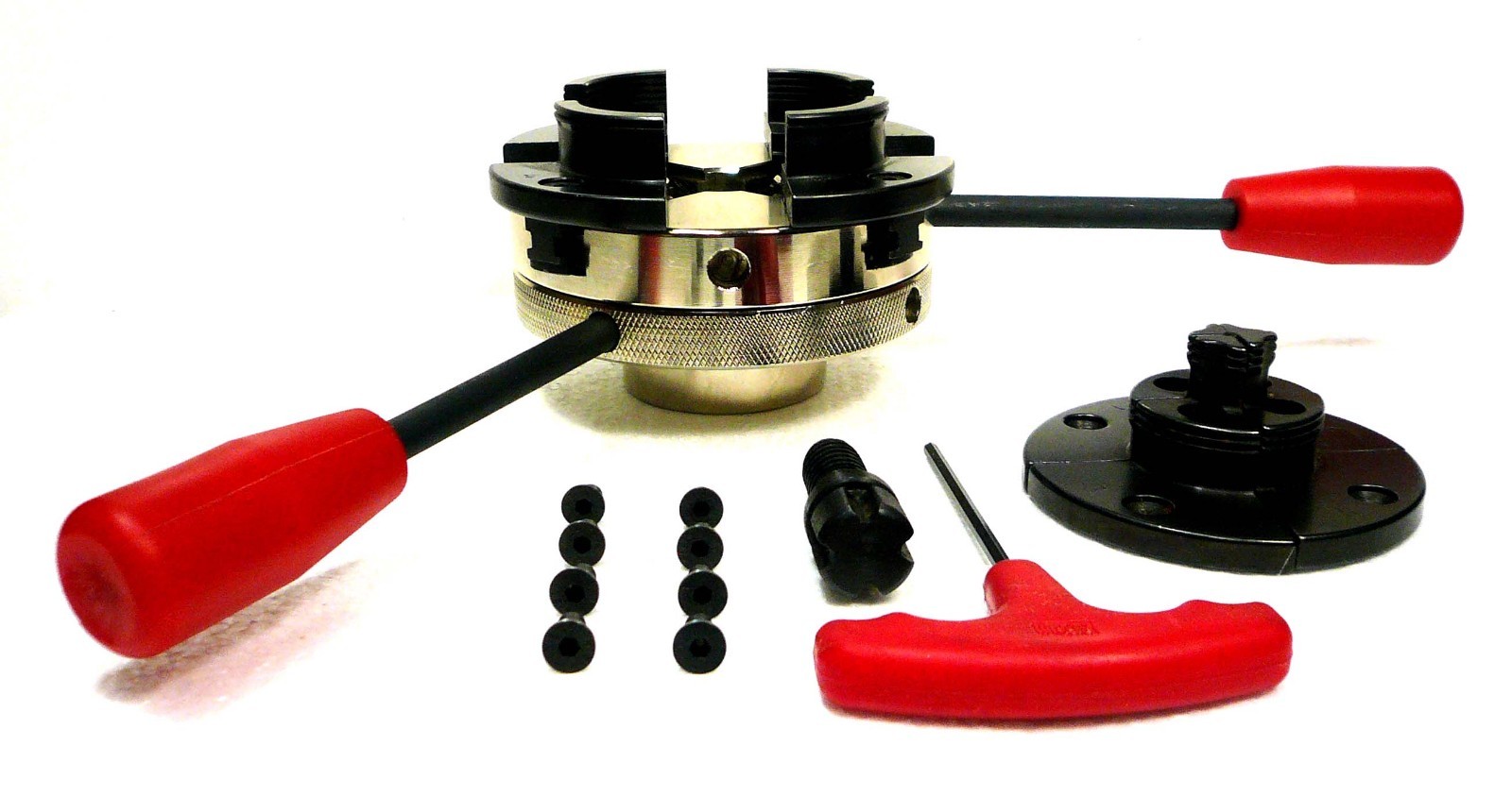 4Jaw x 4" SelfCentering Wood Lathe Bowl Chuck + 2 Jaw Sets Fits 18