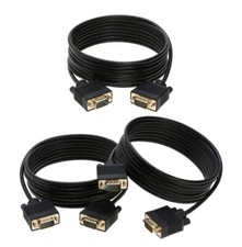 3-Pack- 10FT SVGA M/M 15 Pin Cable HD Display TV Video Projector PC Monitor Cord