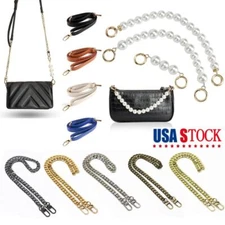 Replacement Purse Leather Pearl Strap Handle Shoulder Crossbody Bag Belt Chain