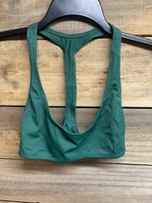 J.Crew Crewcuts Girls Green Checked Bikini Top Size 8