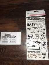 Project Life Acrylic stamps high quality polymer stamp set-2 Pks