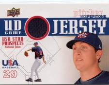 Nick Pepitone 2009 Upper Deck USA Star Prospects UD Game Jersey 