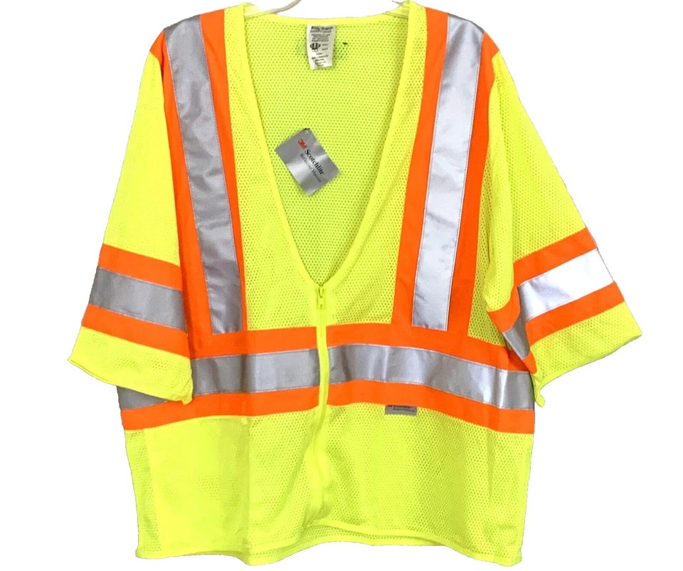 L/XL Safety Work Shirt 3M Scotchlite Reflective Material Construction NEW Z1 - Image 2 of 4